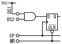 図6、DS1端子にHを入力してシリアル入力端子をDS2の1つにした例