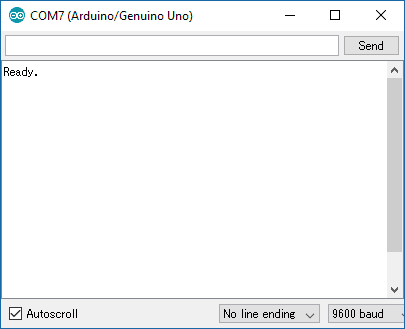 Display of serial monitor when it is run