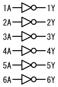 図2、74HC04の等価回路
