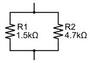 図7、2つの抵抗の並列回路