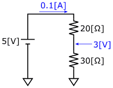 図18、理論的な分圧回路の動作