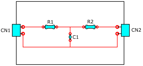 図21、GNDの配線の低インピーダンス化に配慮せずに設計したプリント基板