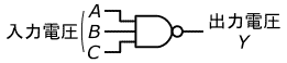 図18、3入力のNAND回路の回路記号