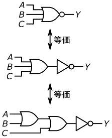 図27、3入力NOR回路の等価回路