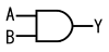 図3、正論理のAND回路の回路記号
