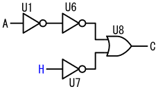 図32、図31の回路からU3、U4、U5の3つを省いた回路