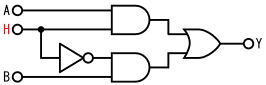 図11、図10の回路のS入力にHを入力した図