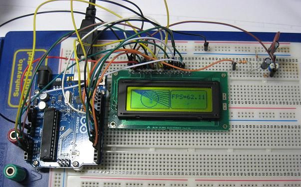 写真2、Arduino Unoを使ったテスト回路