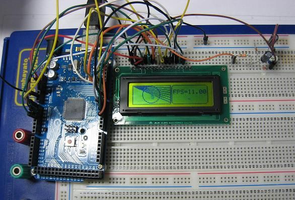 写真3、Arduino Mega 2560を使ったテスト回路