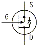 図24、PチャネルMOS-FETの回路記号