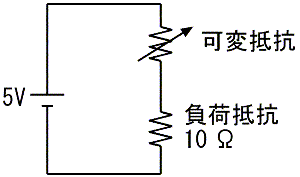 図28、可変抵抗で負荷電圧を制御する場合
