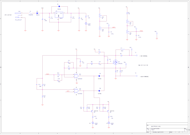 図1、電子負荷の回路図