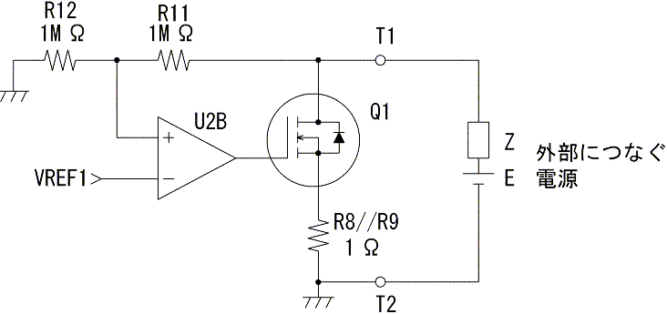 図15、定電圧領域での電子負荷の簡略化した等価回路
