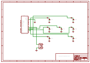 図1、電子サイコロ(Arduino Uno利用版)の回路図