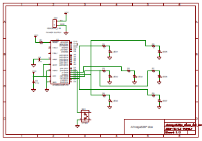 図34(再掲)、内蔵CR発振器を利用した場合の電子サイコロ