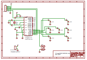 図80、UART経由でスケッチを書き込む電子サイコロの回路図