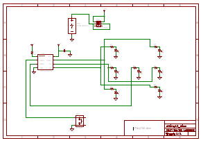 図94、ATtiny13Aを使った電子サイコロの回路図