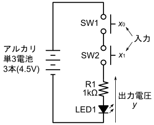 図7、製作するAND回路