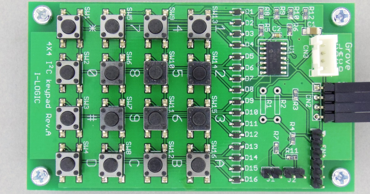 I2C接続4×4キーパッドサポートページ(2) - しなぷすのハード製作記
