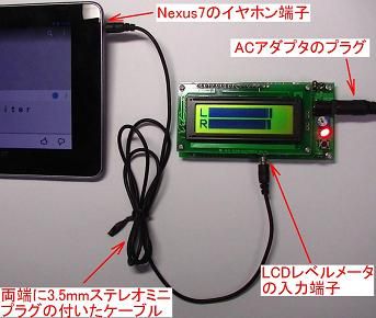 写真9、LCDレベルメータの配線方法