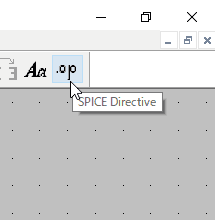 図5、SPICE directiveアイコンをクリックする様子
